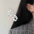 Shangjie oem titanium acero unisex aretes anillos Pendientes de la moda 2021 Pendientes de aro de plata